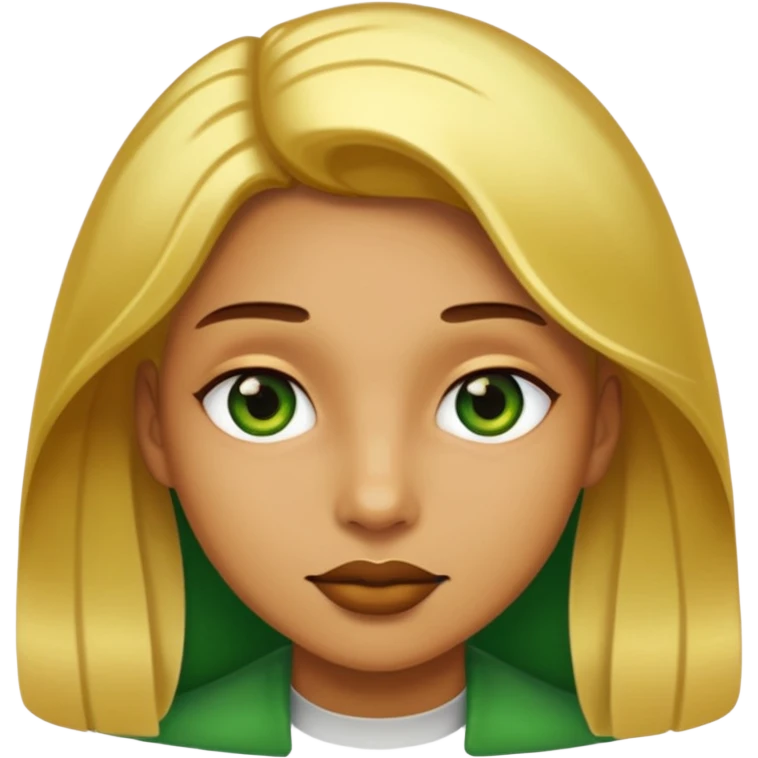 One in golden and green shadows emoji