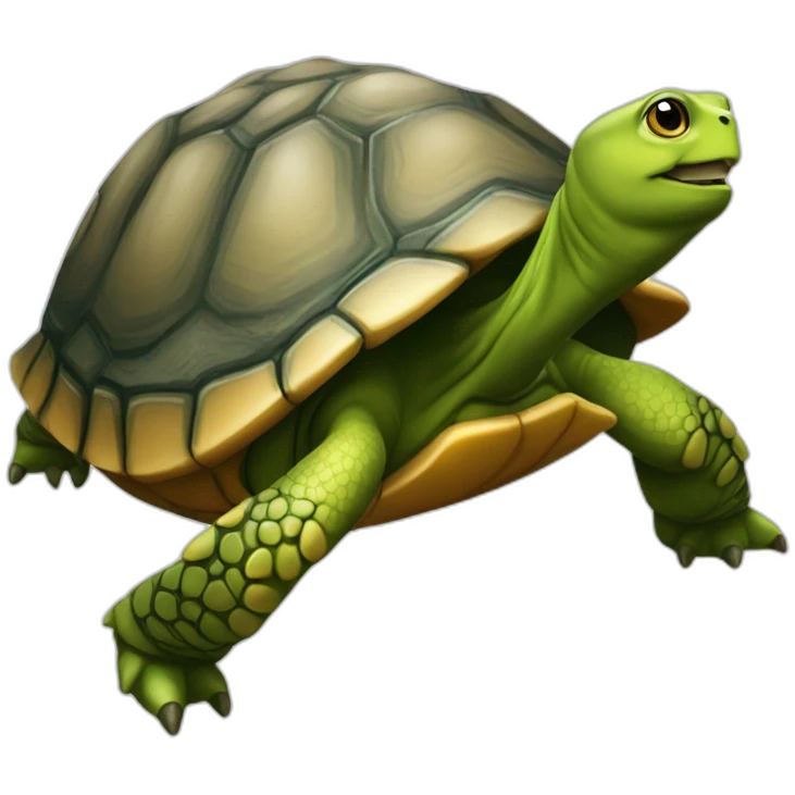 Lièvre sur tortue emoji