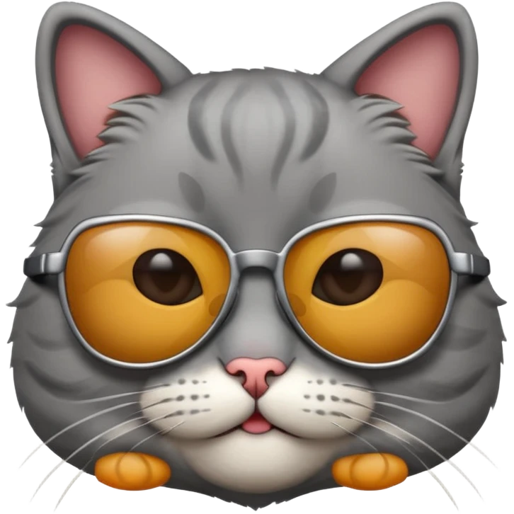 머리에 선글라스 얹은 고양이 emoji