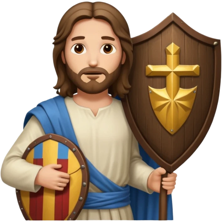 иисус  христос с щитом  emoji