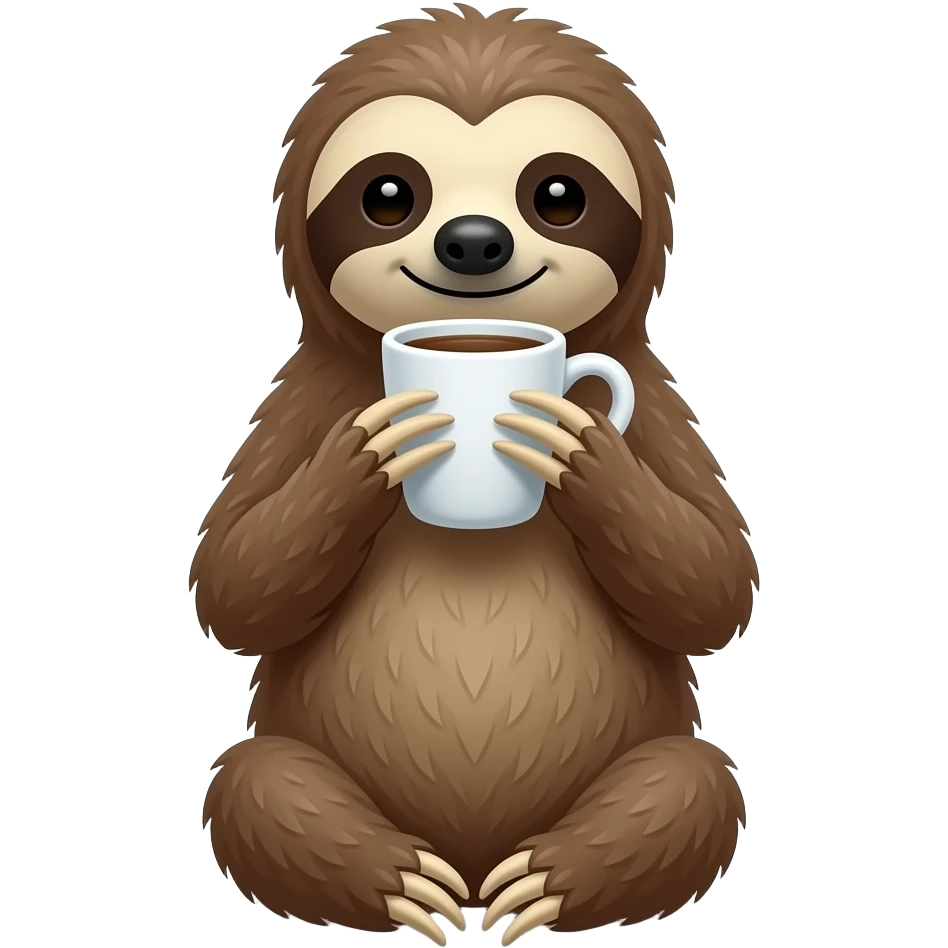 sloth DRINK COFFEE emoji