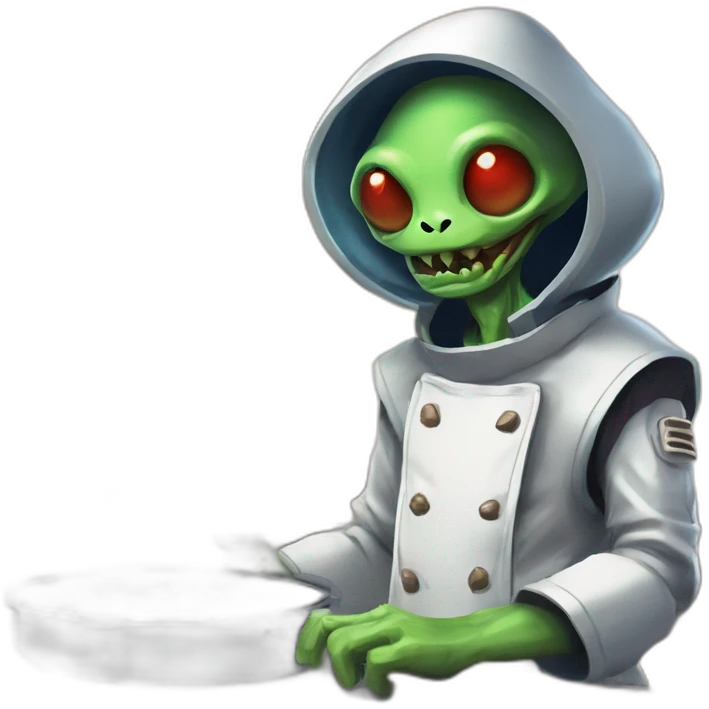 alien chef scifi roguelike rpg style inspired by slay the spire digital art emoji