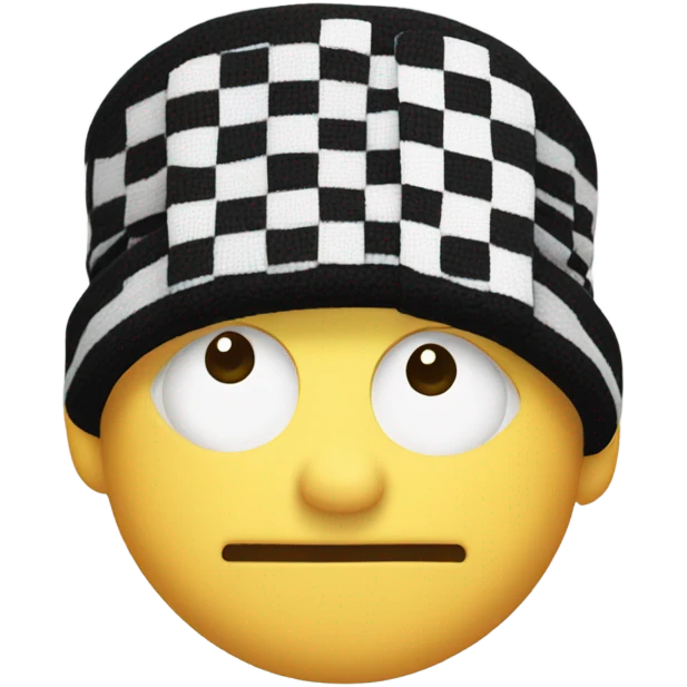 Black-and-white checkered sweatbands emoji