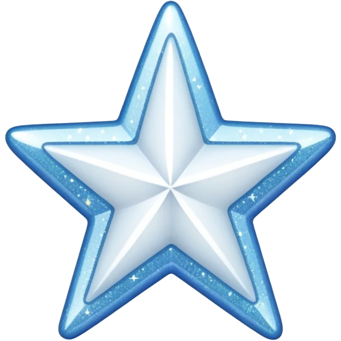 glitter white star emoji