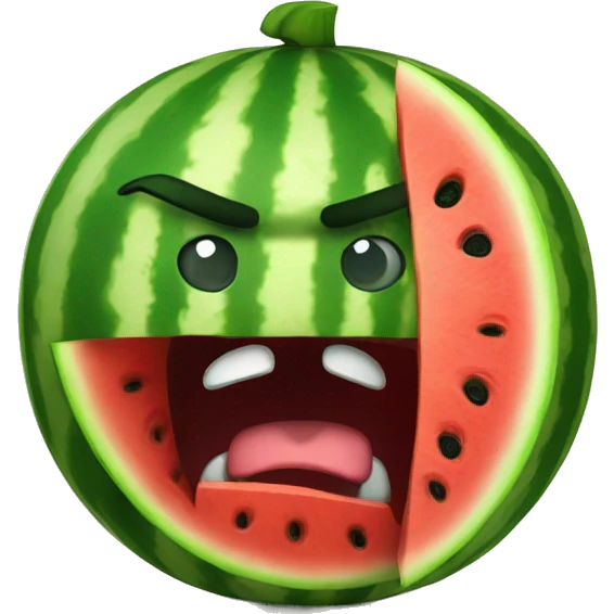 Angry watermelon  emoji