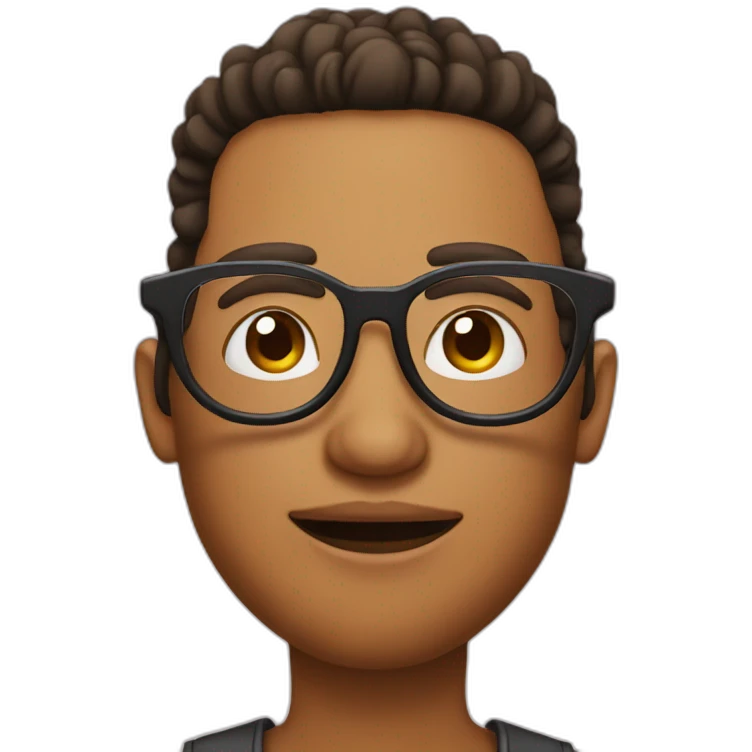 Pimples on the face and glasses emoji