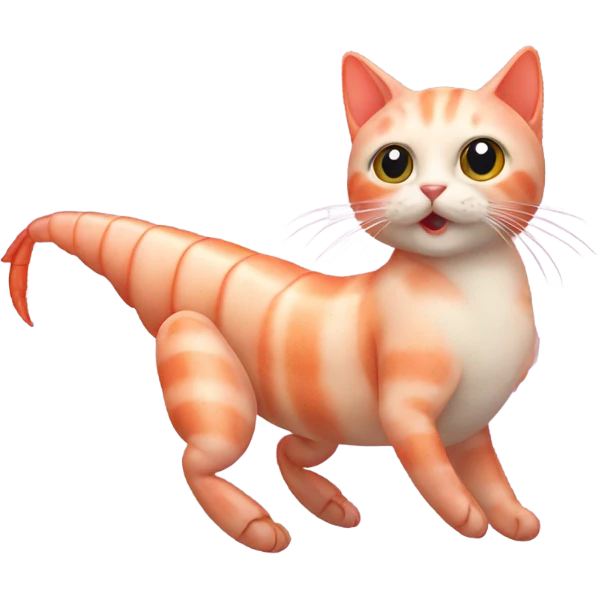Shrimp cat emoji