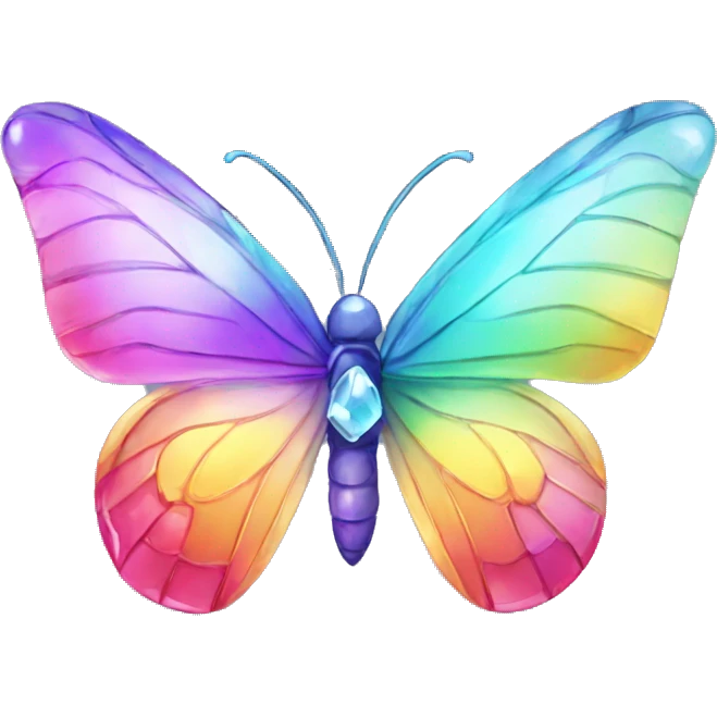 One Rainbow-Crystal-Gem-Butterfly-Crystal-Fly emoji