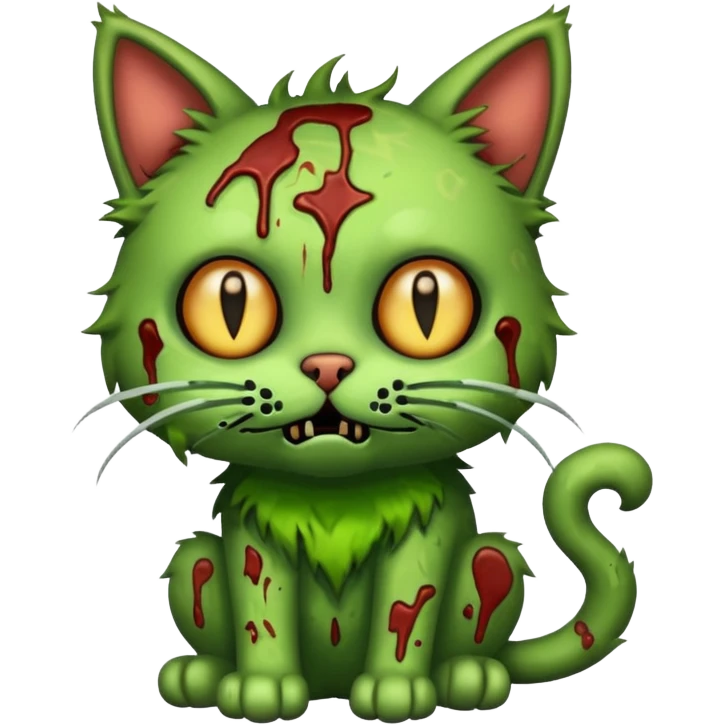 cute zombie cat emoji
