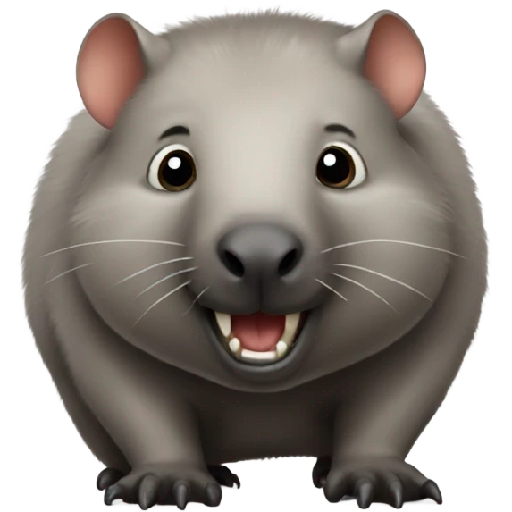 Wombat at a party emoji