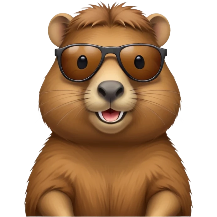 cool capybara wearing sunglasses emoji