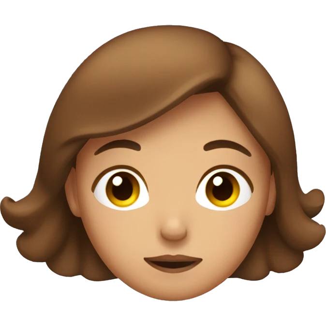 Browned hair girl sleep emoji