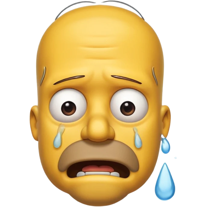 Homer Simpson qui pleure emoji