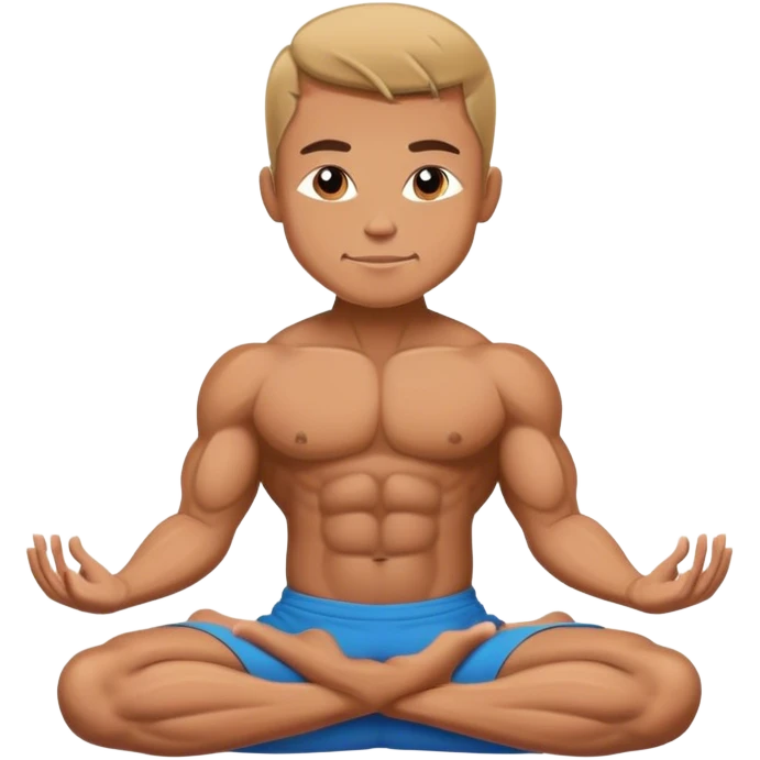 bodybuilder yoga emoji