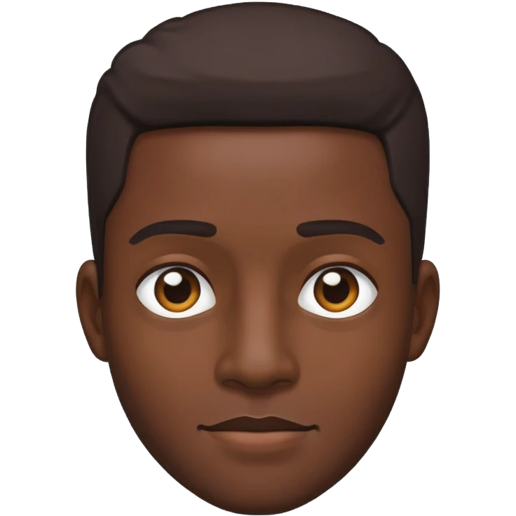 realistic dark-skinned male portrait emoji
