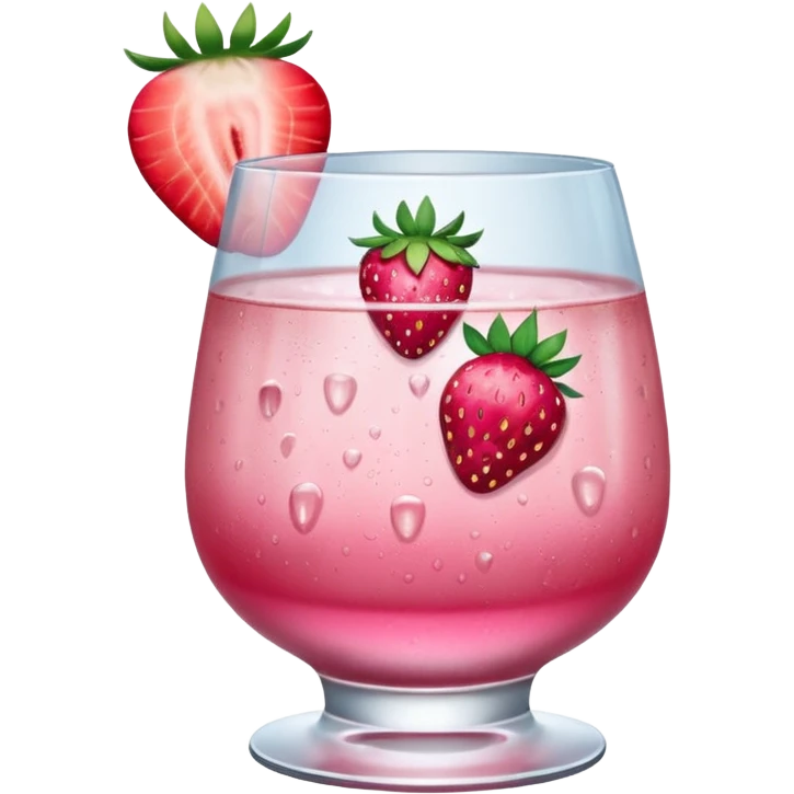 A glass of mezcal pink and strawberry  emoji