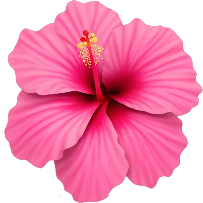 Pink hibiscus  emoji