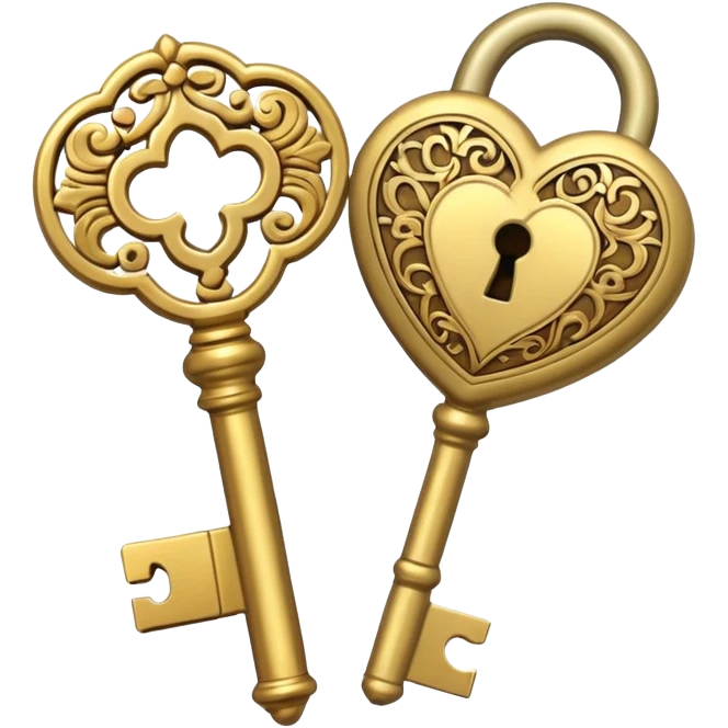 gold antique key The lock beige  emoji