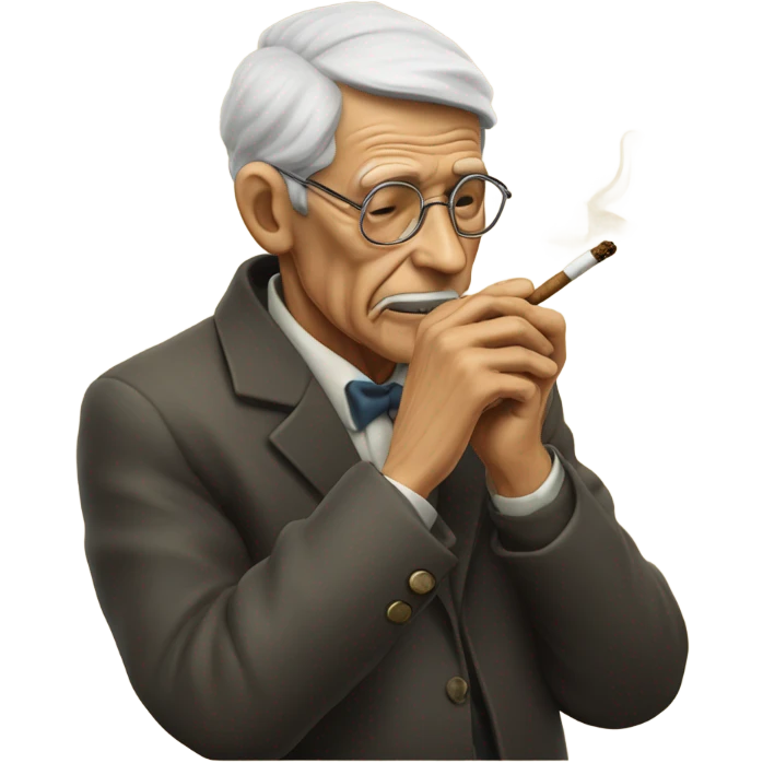 anciano con un cigarro emoji