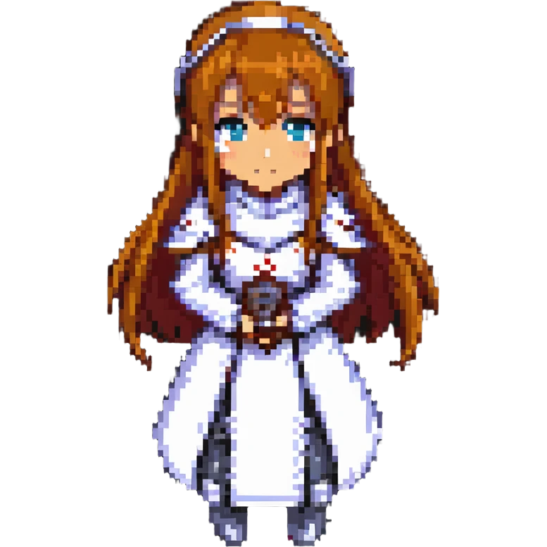 asuna from sword art online, pixel art style emoji