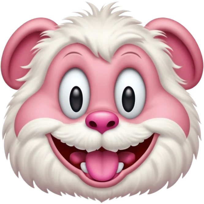 Stimpy from Ren & Stimpy as an emoji, goofy smile emoji