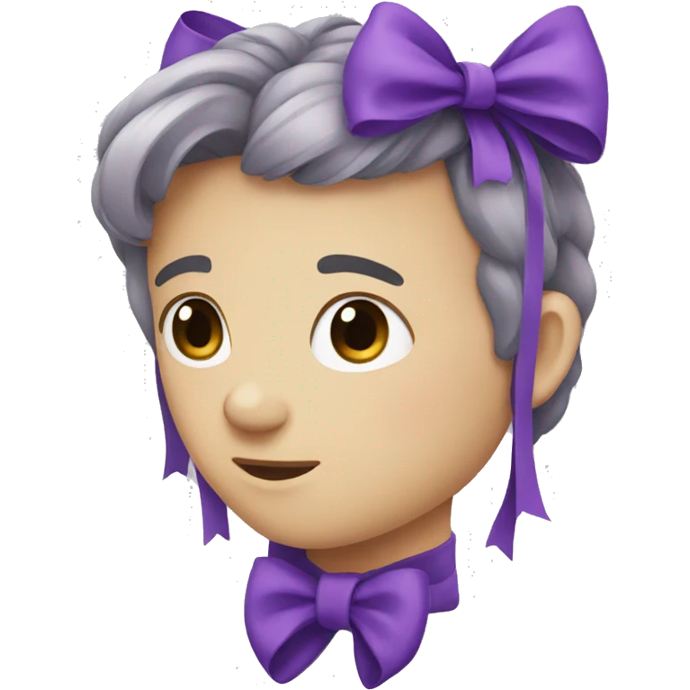 Purple bow  emoji