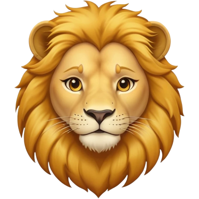 confident female lion head and shoulders emoji