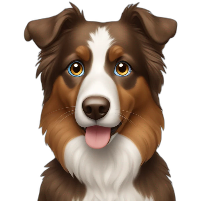 Berger australien brown tricolore blue eyes emoji