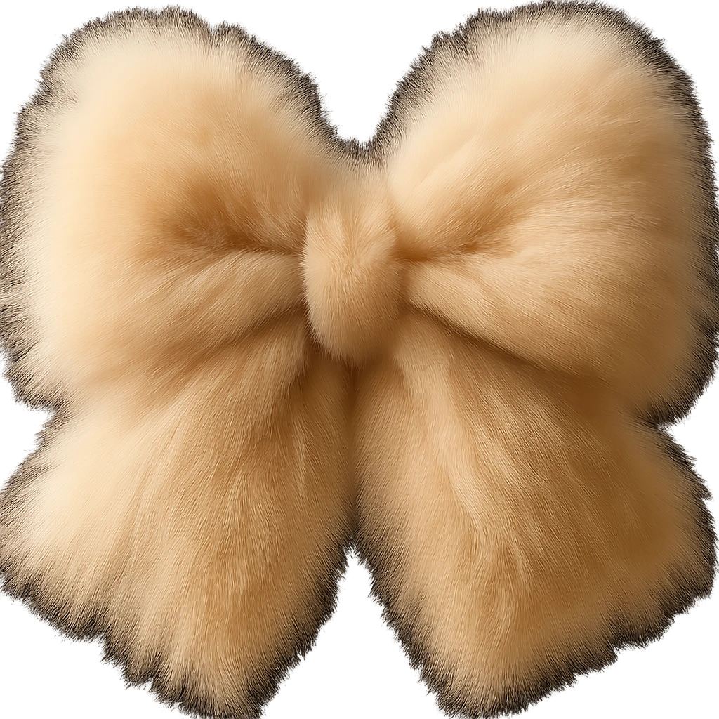 Make the fluffy bow even fluffier with extra soft and voluminous texture. Keep no background. The style should maintain the original look of the bow. emoji