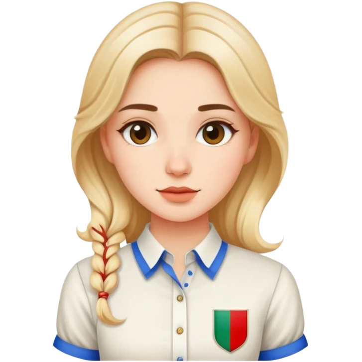 Pretty girl wearing an Italian shirt  emoji