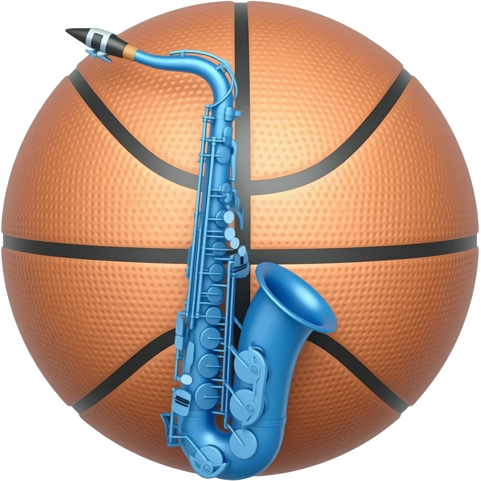 Blue Basketball Saxophone 🎷 💙 🏀 emoji
