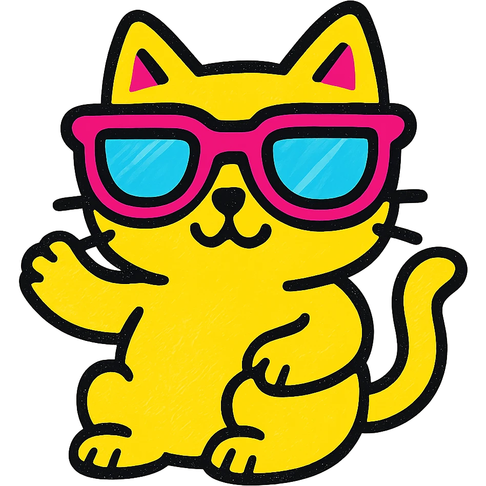 a cat wearing sunglasses emoji