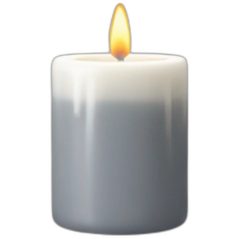 Aesthetic white candle in gray jar emoji