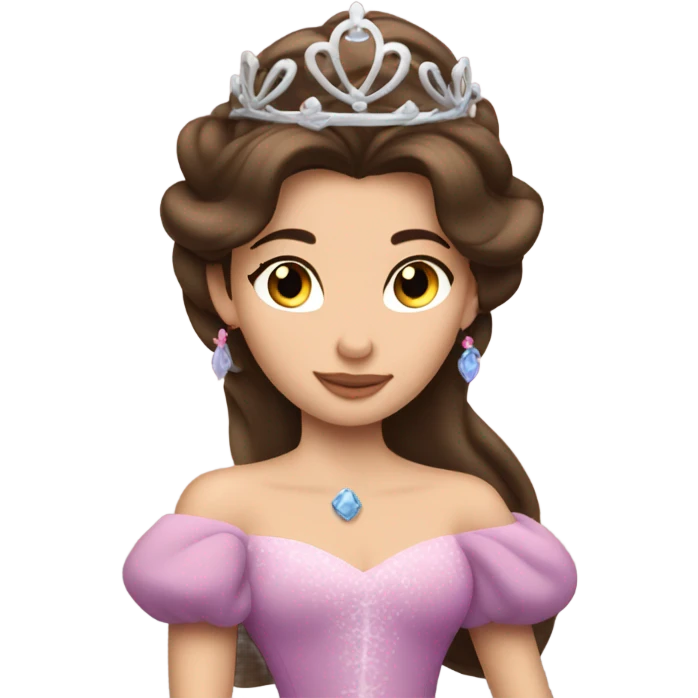 Sleeping brunette beauty princess Disney emoji