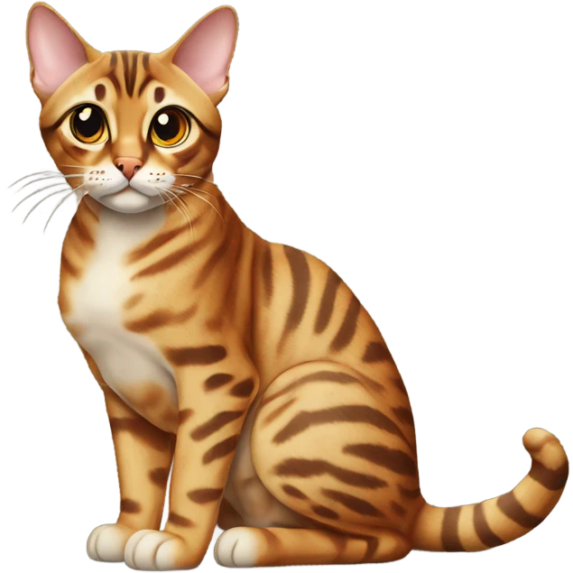 bengal cat sitting  emoji