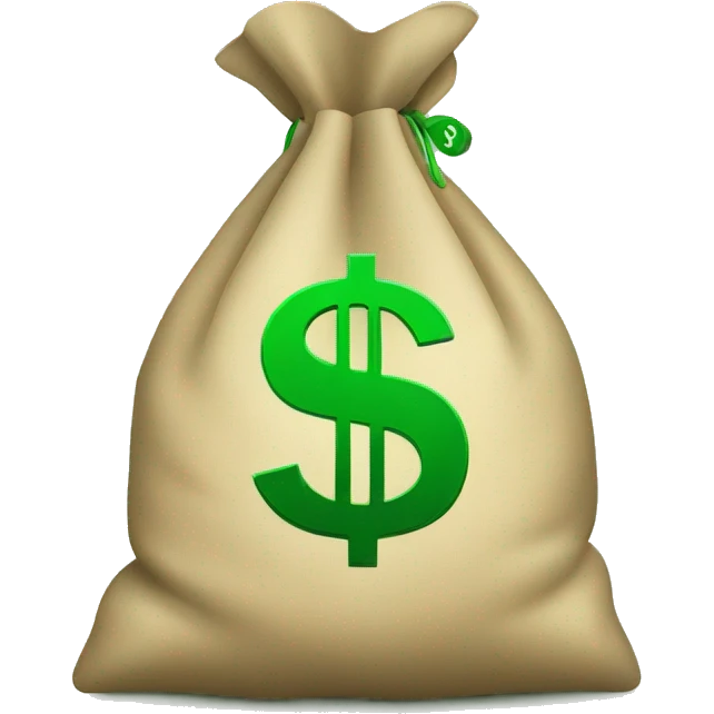 Money bag with green dollar sign emoji