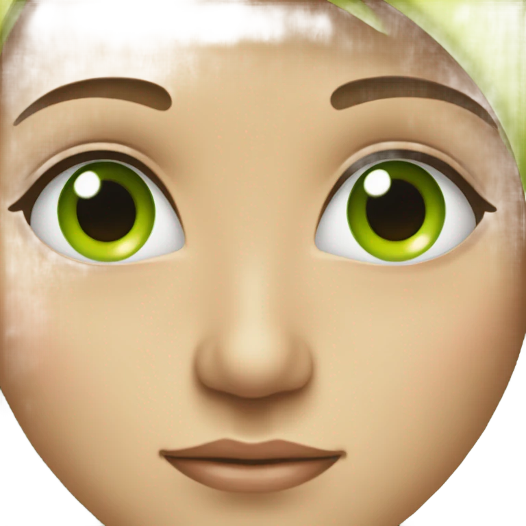 Green side eyes emoji