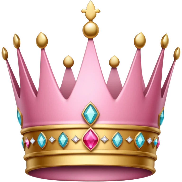 white and pink crown emoji