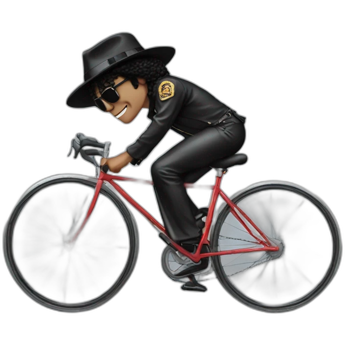 Micheal jackson qui conduit un velo emoji