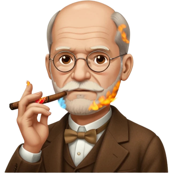 freud fumando un abano emoji