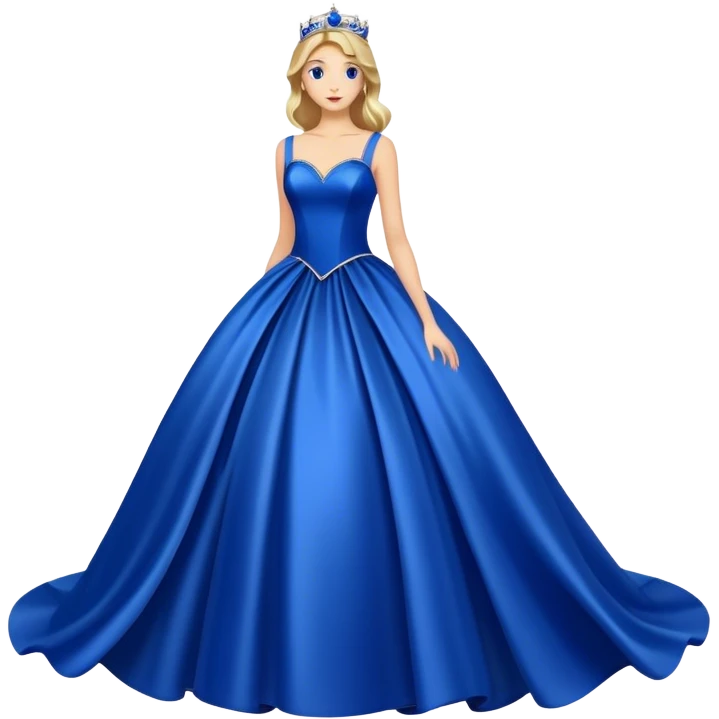 Royal blue ball gown emoji