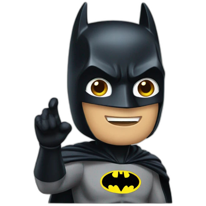 Batman waving emoji