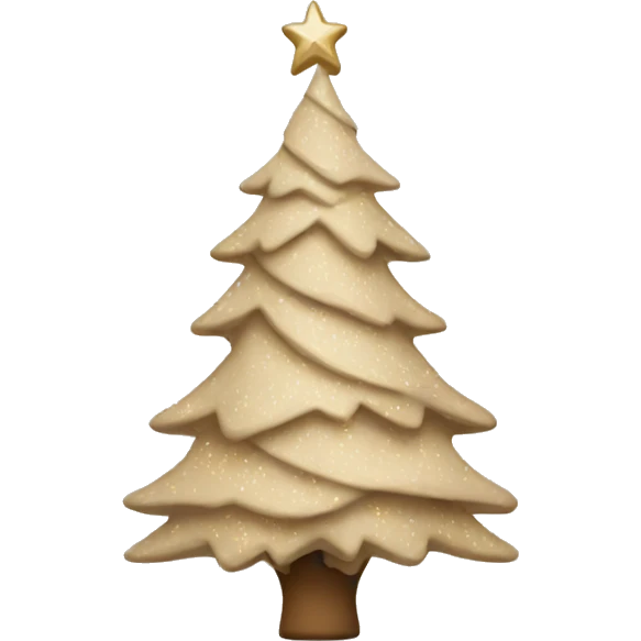Beige Christmas tree emoji