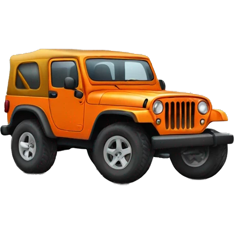 Orange jeep  emoji
