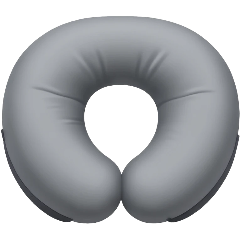 A soft U-shaped travel pillow covered in smooth fabric for cozy neck support. emoji