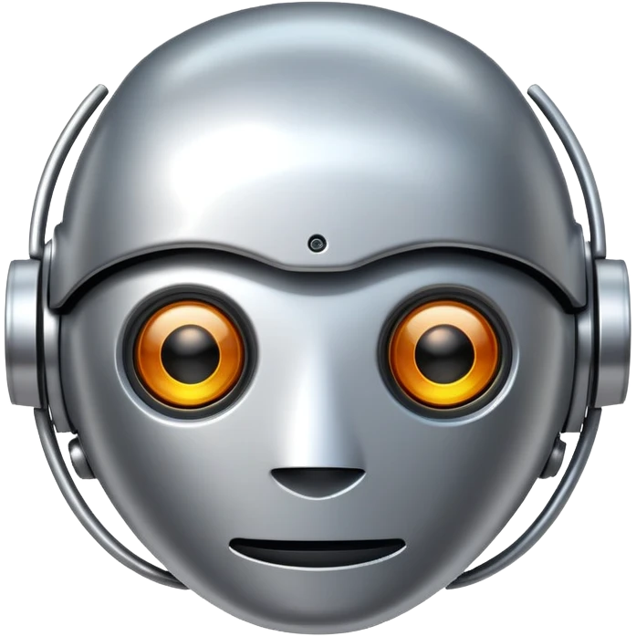 steel round robot face emoji