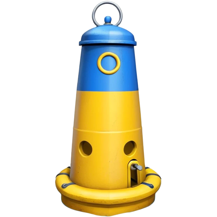 blue and yellow buoy emoji