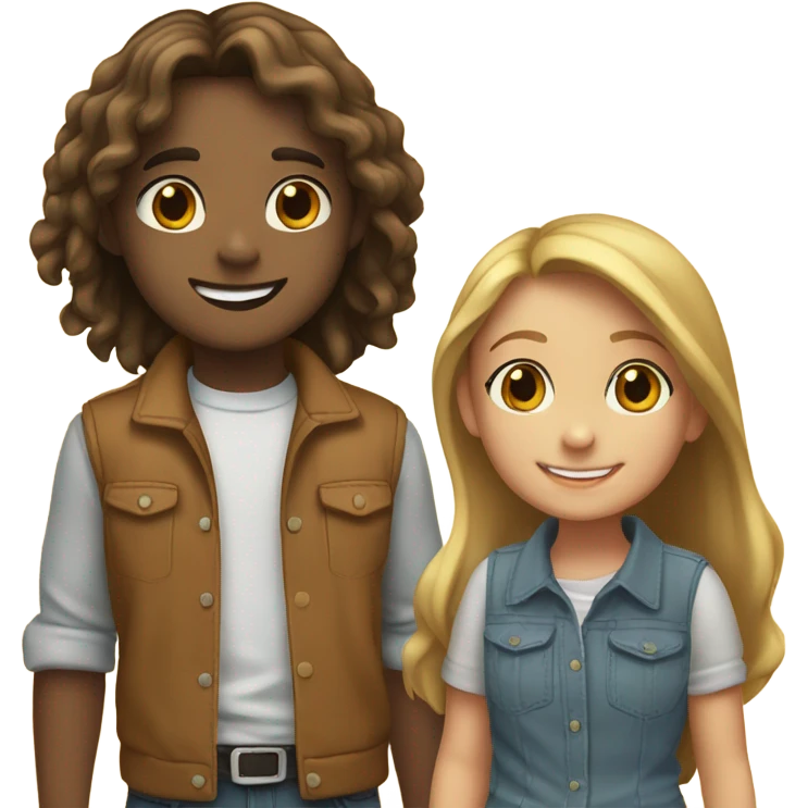 Girl with boy emoji