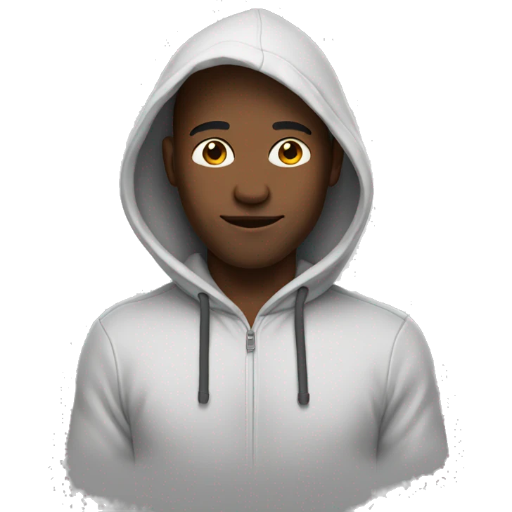 Guy with hoodie emoji