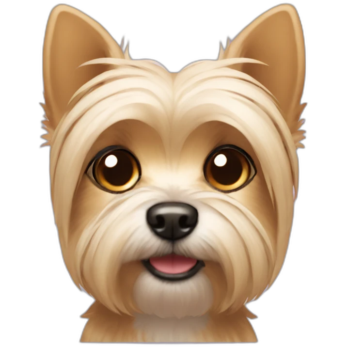 Morkie with pointy ears emoji